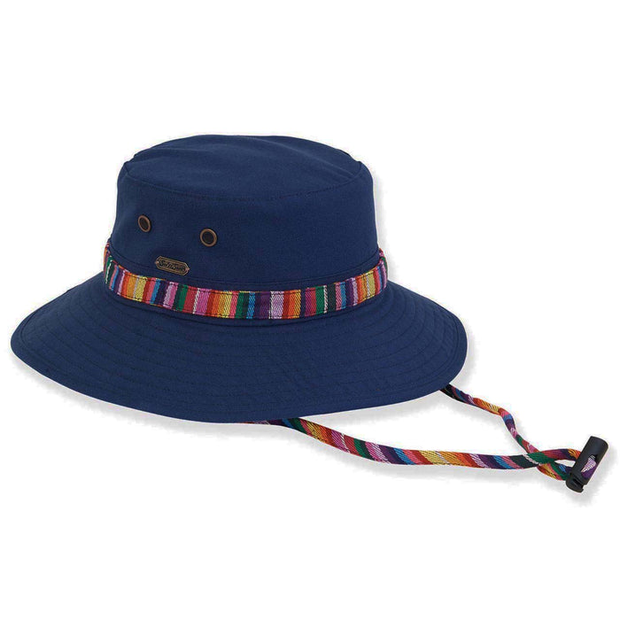 Henley Cotton Canvas Bucket Hat with Tie - Sun 'N' Sand Hats Bucket Hat Sun N Sand Hats