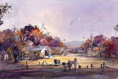 Homecoming III, watercolor painting by Shuang Li (American art). Original painting and fine art giclée reproduction by California Watercolor for wall decor.