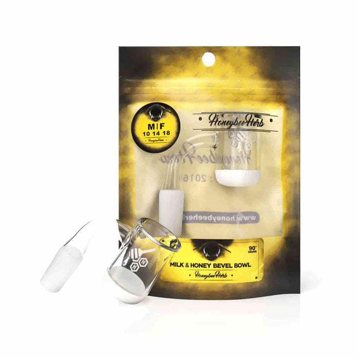 Honey & Milk Bevel Bowl Quartz Banger 90 Degree
