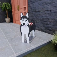 Gadget Gerbil A Husky Shaped Flower Planter