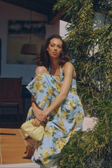 Hutch Alara Dress in Blue Stripe / Yellow