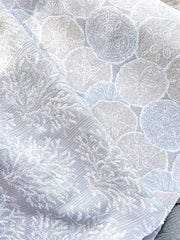 Sand Dollar Neutral Beige & White Woven Outdoor Upholstery Fabric by the Yard - Annabel Bleu