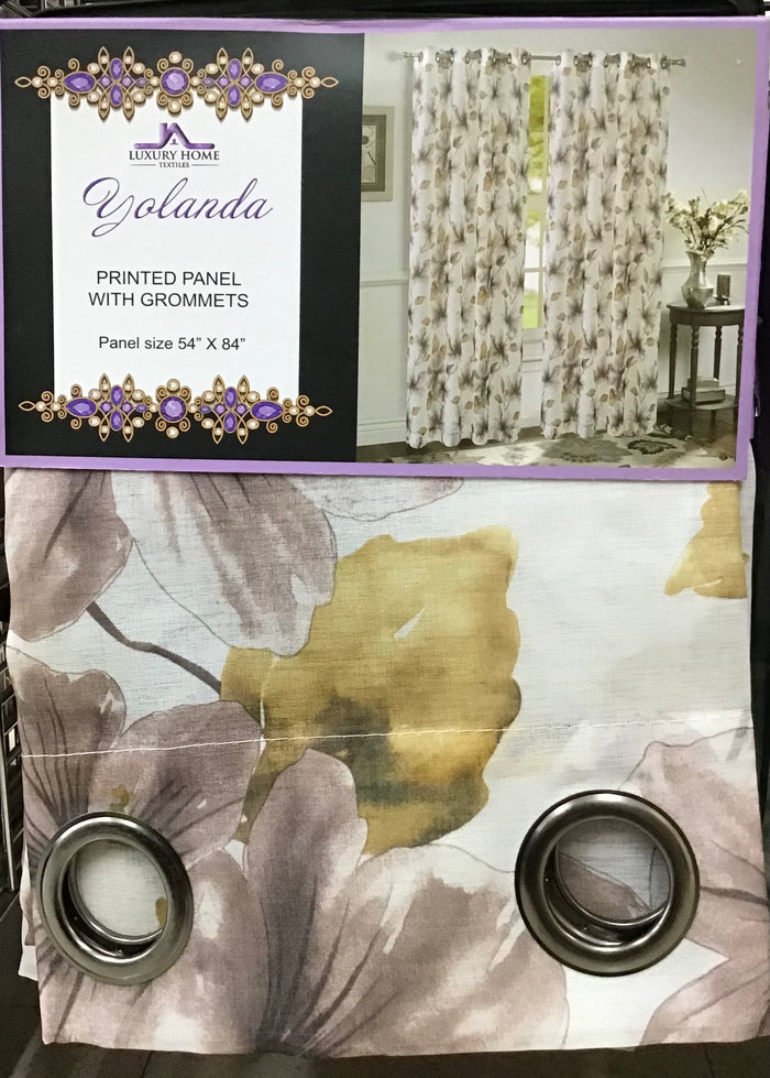 Yolanda Grommet Foliage Print Panel