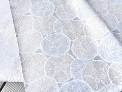 Sand Dollar Neutral Beige & White Woven Outdoor Upholstery Fabric by the Yard - Annabel Bleu