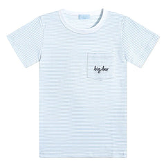 Joy Street Kids Big Bro T-Shirt in Light Blue Stripe
