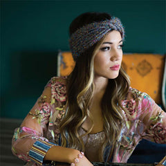 Knit Acrylic Headband with Multi Color Lurex - Scala Hats Headband Scala Hats