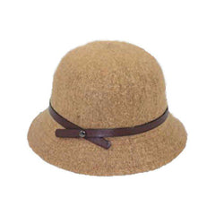 Knit Wool Bucket Hat by JSA Cloche Jeanne Simmons Accessories JS7296CM Camel