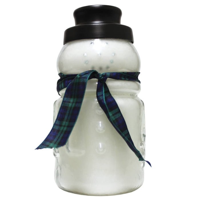 Large Snowman Candle- Candy Cane