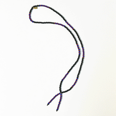 Lariat Hand-Beaded Necklace (Black)