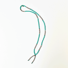 Lariat Hand-Beaded Necklace (Turquoise)