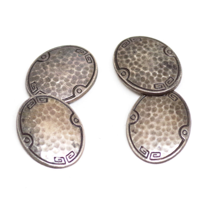 Lattice Pattern and Meander Sterling Cufflinks