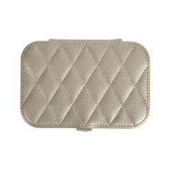 Leah Quilted Travel Jewelry Organizer (Gold)