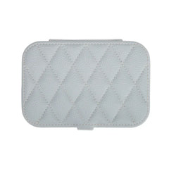 Leah Quilted Travel Jewelry Organizer (Light Grey)