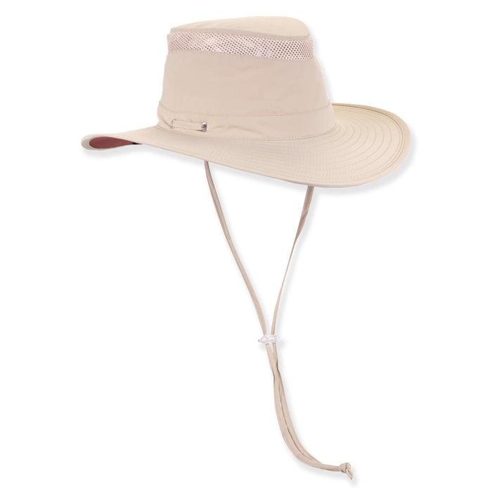 Lightweight Boonie Hat with Chin Strap - Sun 'N' Sand Hats Bucket Hat Sun N Sand Hats HH3588B Beige OS (57.5 cm)