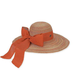 Linen Scarf Polybraid Wide Brim Sun Hat - Sun 'N' Sand Hats Wide Brim Sun Hat Sun N Sand Hats