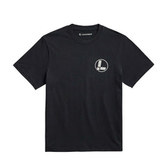 Front of the black Leatherman classic logo tee displaying the 'L' logo