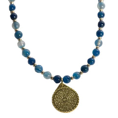 Lord's Prayer Gemstone Chain (Blue Agate)