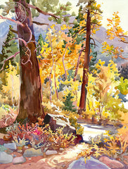 Lundy Luminosity, watercolor painting by Glen Knowles (American art). Fine art giclée print reproduction by California Watercolor for wall decor.