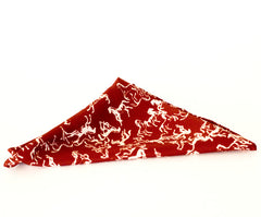 Majestic Horse Print Brown Rayon Pocket Square by Put This On