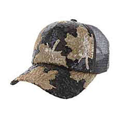 Maple Leaf Sequin Casual Cap for Women Cap Something Special LA HTC891BK Black