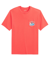 Marlin Deep Sea Fishing T-Shirt (Sunset Coral)