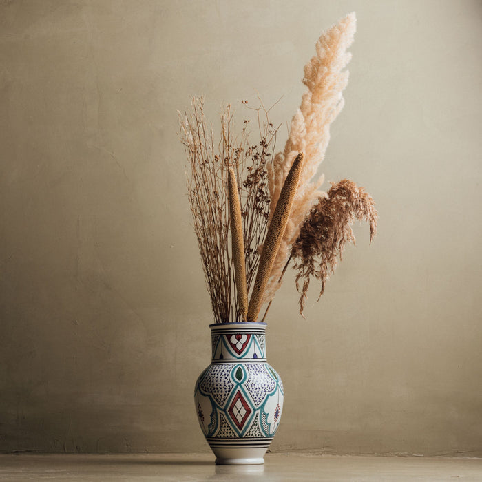 Marrakech Bloom Vase - Handcrafted Moroccan Decor - Benisouk
