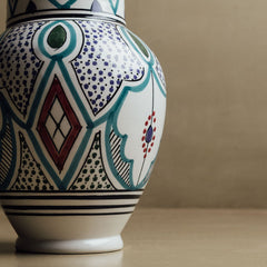 Marrakech Bloom Vase - Handcrafted Moroccan Decor - Benisouk