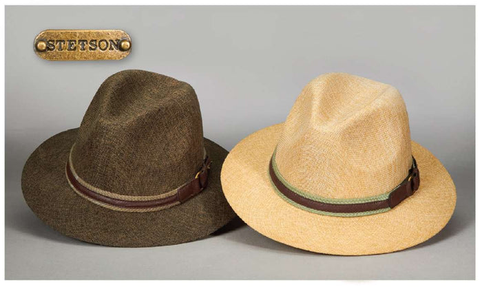 Matte Safari Hat with Web and Leather Band for Men - Stetson Hats Safari Hat Stetson Hats