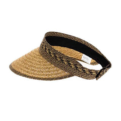 Medium Roll Up Mix Braid Sun Visor - Boardwalk Style Visor Cap Boardwalk Style Hats