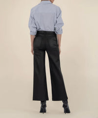 Meg Coated Wide Leg (Black)