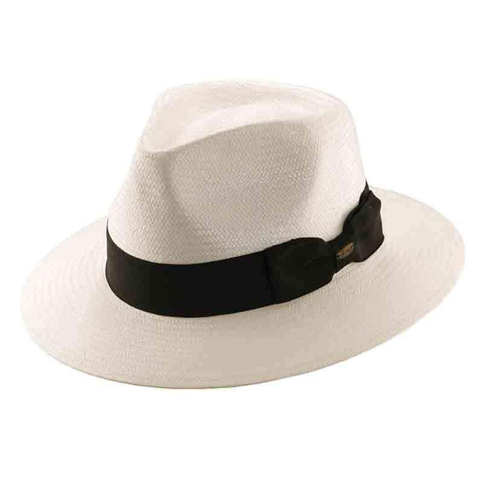 Men's Panama Hat, White - Scala Collection Hats Panama Hat Scala Hats md39 White Medium (57 cm)