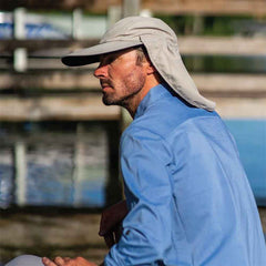 Microfiber Fishing Cap with Long Bill and Sun Shield - DPC Outdoor Hats Cap Dorfman Hat Co.
