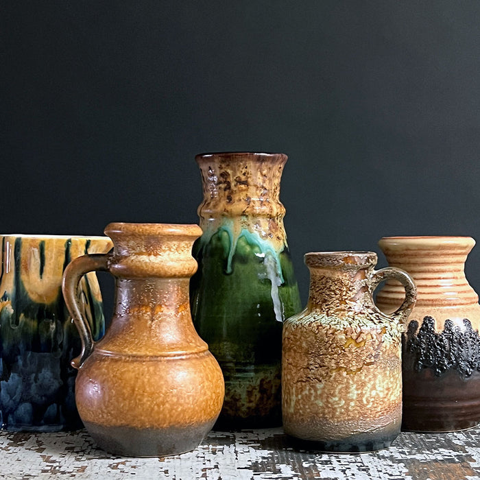 Mid-Century Ceramic Single Handle Vase Made in Germany