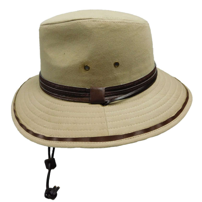 Milani Twill Safari with Chin Cord Safari Hat Milani Hats