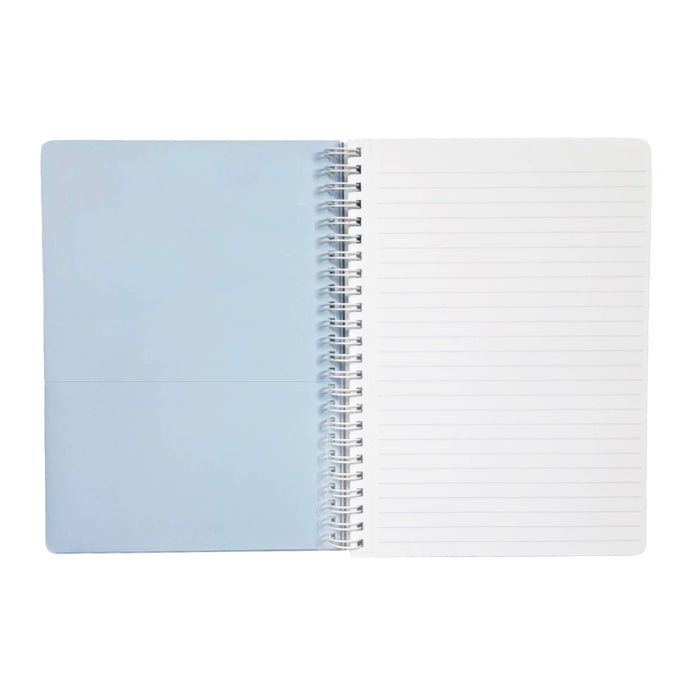 Mini Notebook, Light Blue Vintage Dots