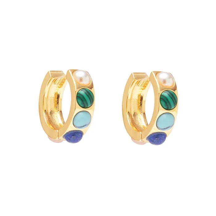 Mini Petra Huggie Hoops (Multi)