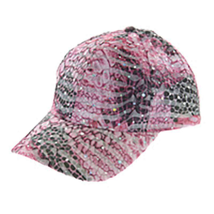 Multi Tone Glitter Baseball Cap - Available in 5 Colors Cap Something Special Hat HTC585PK Pink