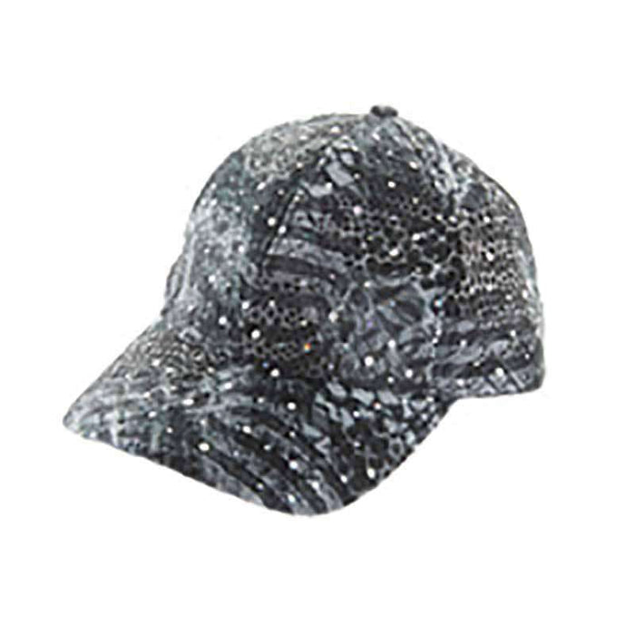 Multi Tone Glitter Baseball Cap - Available in 5 Colors Cap Something Special Hat HTC585BK Black