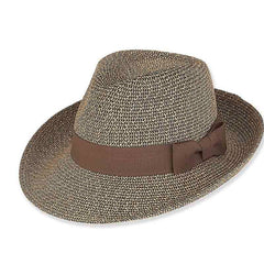 Multitone Tweed Summer Fedora Hat - Sun 'N' Sand Hats Fedora Hat Sun N Sand Hats