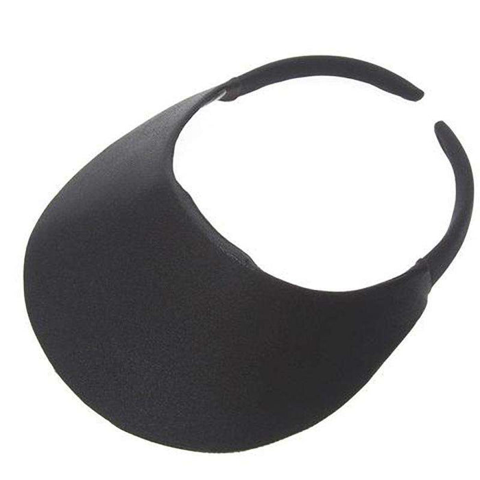 No Headache® Round Brim Clip On Shimmer Fabric Sun Visor Visor Cap No Headache PFCM-SHM3 Black