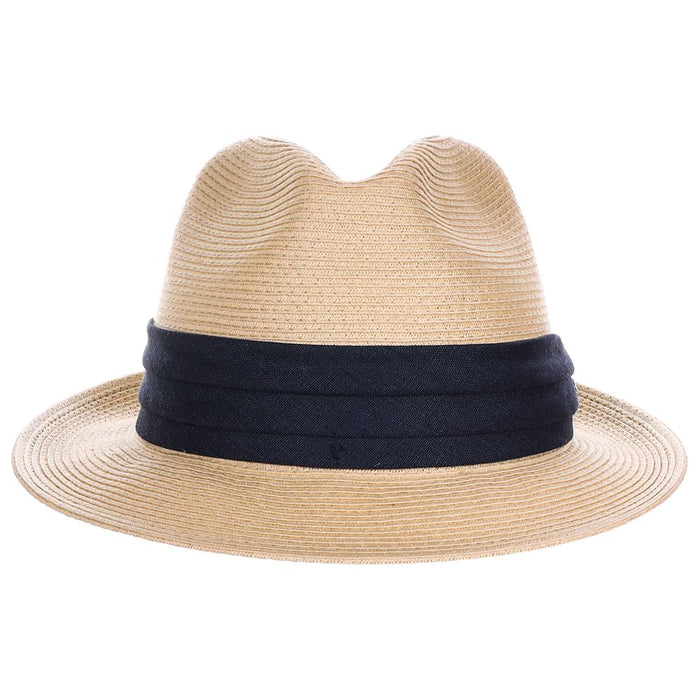 Oasis Fine Braid Fedora with Pleated Band - Scala Hats Fedora Hat Scala Hats