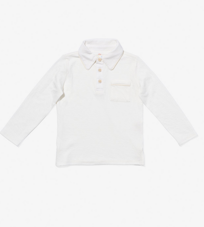 Oso & Me Parker Polo with Vanilla Piping