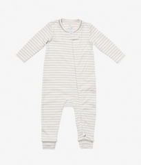 Oso & Me Ziggy Zip Romper in Mini Cloud Stripe