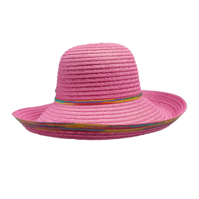 Panama Jack Kettle Brim Hat with Multicolor Trim Kettle Brim Hat Panama Jack Hats