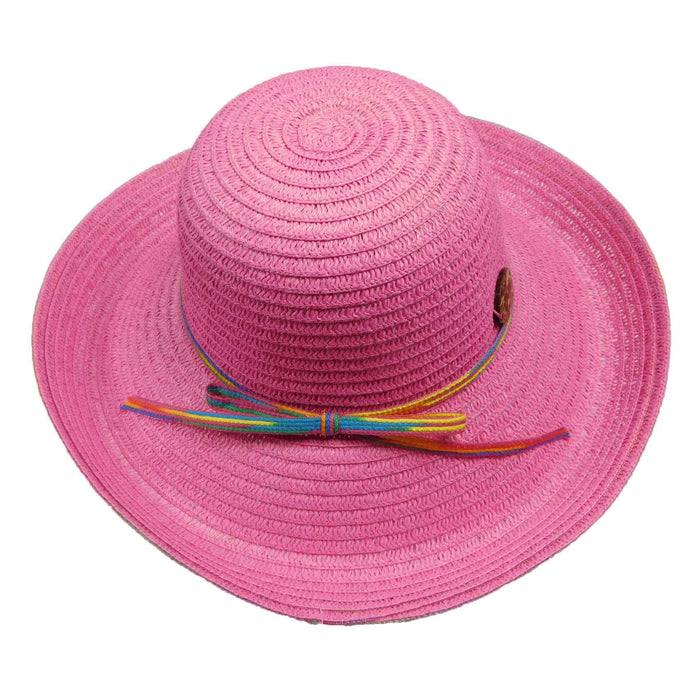 Panama Jack Kettle Brim Hat with Multicolor Trim Kettle Brim Hat Panama Jack Hats