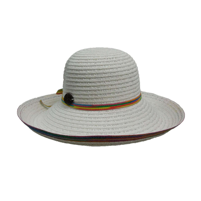 Panama Jack Kettle Brim Hat with Multicolor Trim Kettle Brim Hat Panama Jack Hats