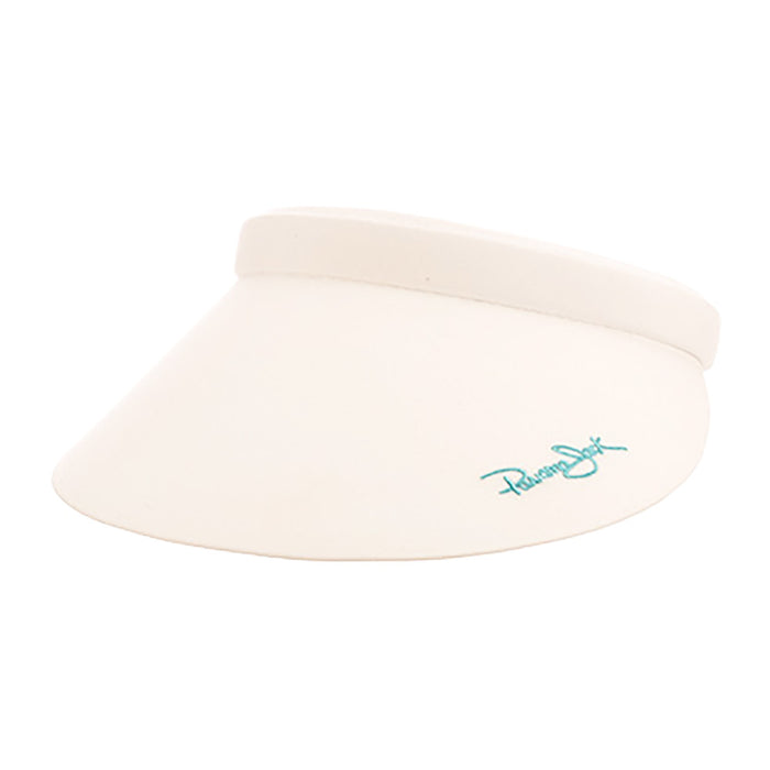 Panama Jack Signature Clip-On Sun Visor, 4" Peak Visor Cap Panama Jack Hats PJL698-WHT White