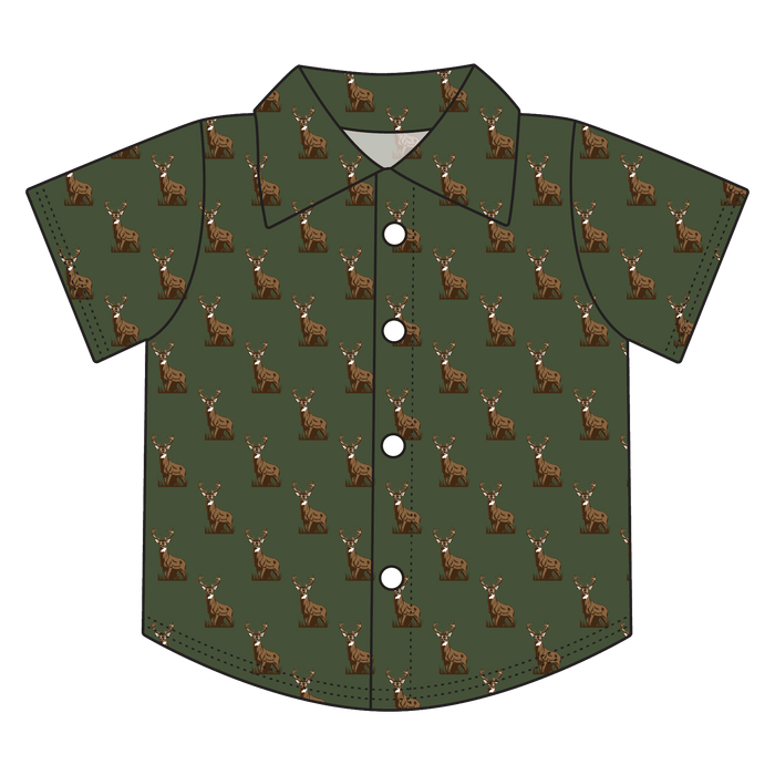Parker Tate Deer Bamboo Button Down Tee (Pre-Order)