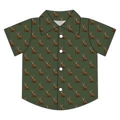 Parker Tate Deer Bamboo Button Down Tee (Pre-Order)