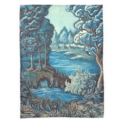 PATCH NYC Blue Tapestry Linen Tea Towel
